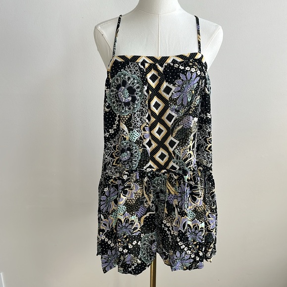 Free People Women’s Lightweight‎ Flowy Fairy Cottagecore Floral Tunic Dress Med - Picture 1 of 12